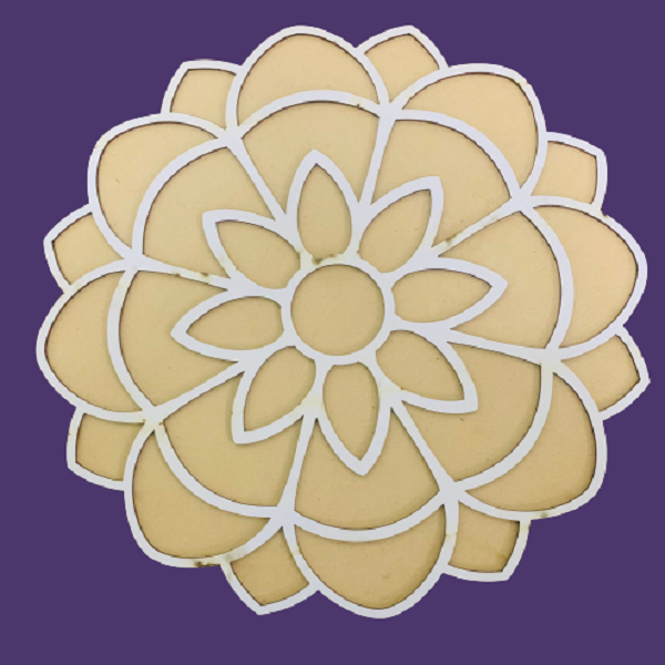 Festival Diwali DIY Rangoli Set Rangoli Diya Holders Reusable Decoration Mat - 12 inch