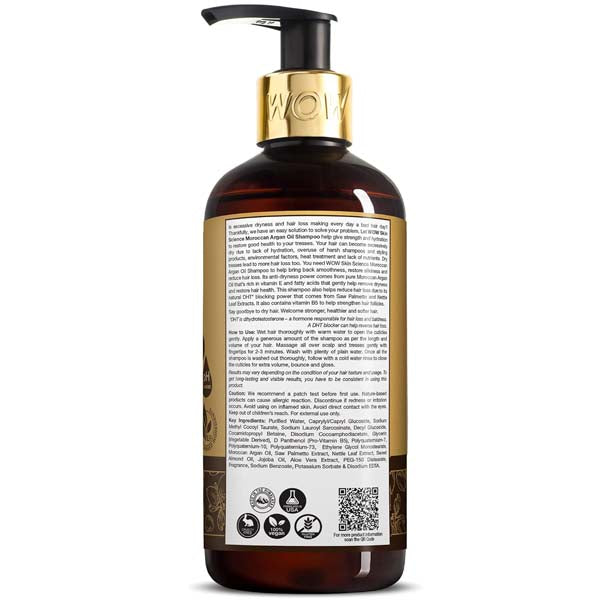 Wow Skin Science Moroccan Argan Oil Shampoo - 300 ml