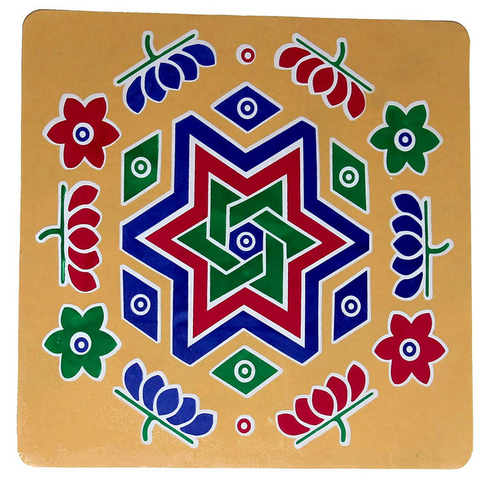 Kolam Sticker Color Medium - Set of 3 - FromIndia.com