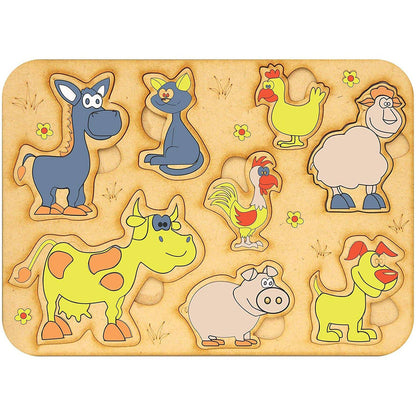 Baboon Paintable Wooden Animals Puzzle - 1 Pc