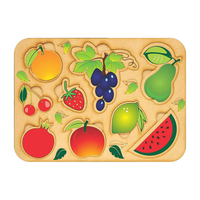 Baboon Paintable Wooden Fruit Puzzle for Kids - 1 pc