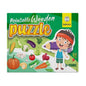 Baboon Paintable Wooden Vegetable Puzzle for Kids - 1 Pc