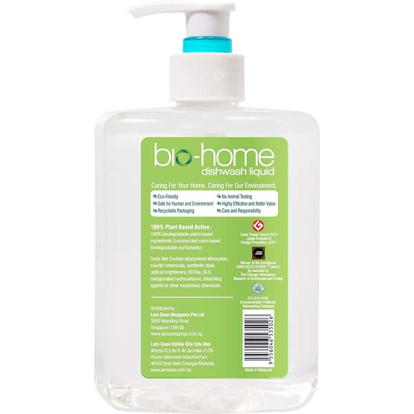 Bio Home Dishwashing Liquid Lemongrass And Green Tea - 500 ml