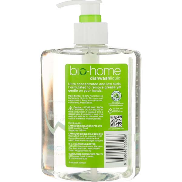 Bio Home Dishwashing Liquid Lemongrass And Green Tea - 500 ml