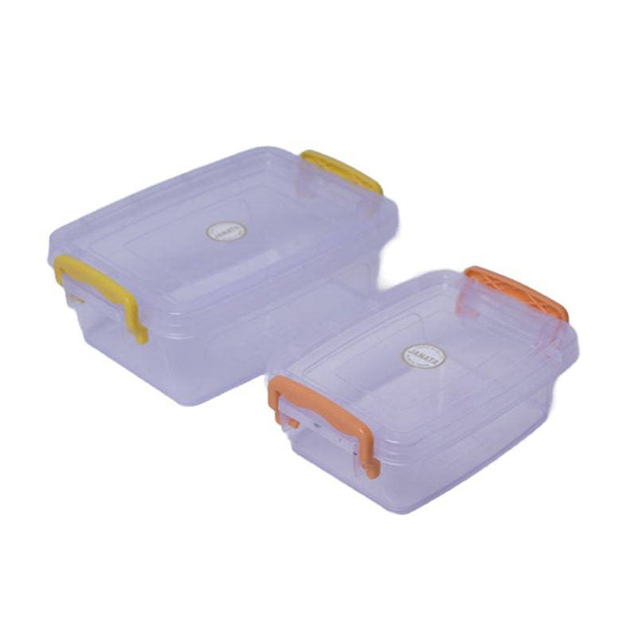 Plastic Lock and Store Box  - Set of 2