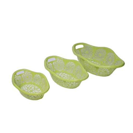 Plastic Nested Fruit Basket 3 pieces set - FromIndia.com