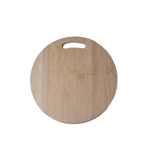Natural Wood Chopping Board-Round - FromIndia.com