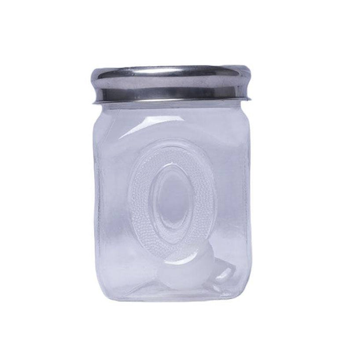 Plastic Jars With Metal Finish Lids - 1 Pc (1100 ml)