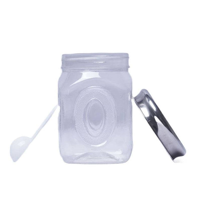 Plastic Jars With Metal Finish Lids - 1 Pc (1100 ml)