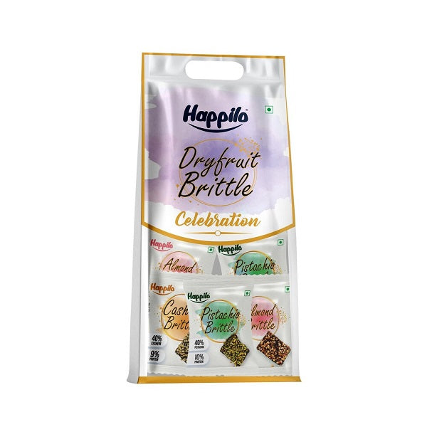 Happilo Celebrations Premium Assorted Dry Fruit Brittle Pack  - 240 g