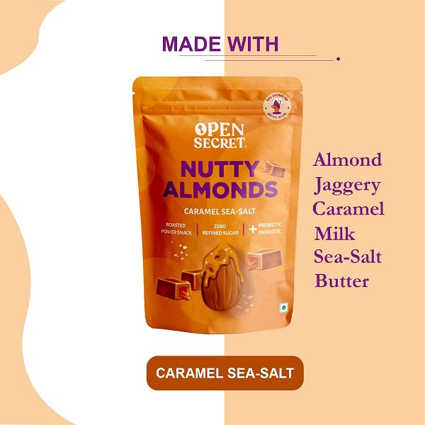Open Secret 100% Natural Premium Almonds Caramel Sea Salt  - 1 pc