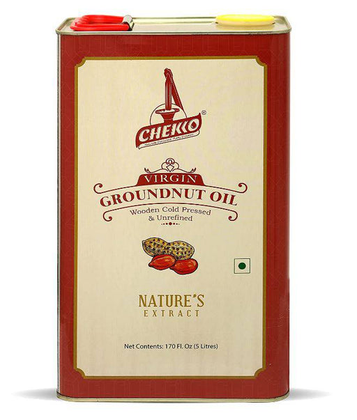 Chekko Virgin Groundnut Oil 5 ltr - FromIndia.com