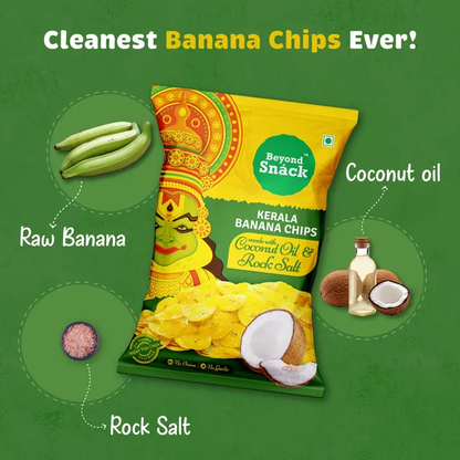 Beyond Snack Kerala Banana Chips Coconut oil & Rock Salt  - 100 g