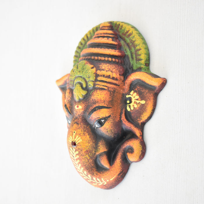 Eco Friendly Handcrafted Ganesh Face Wall Hanging - FromIndia.com
