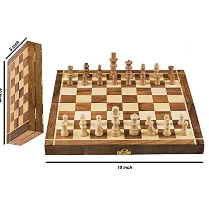 Ethinicpip Wooden Handcrafted Folding Chess - 1 pc