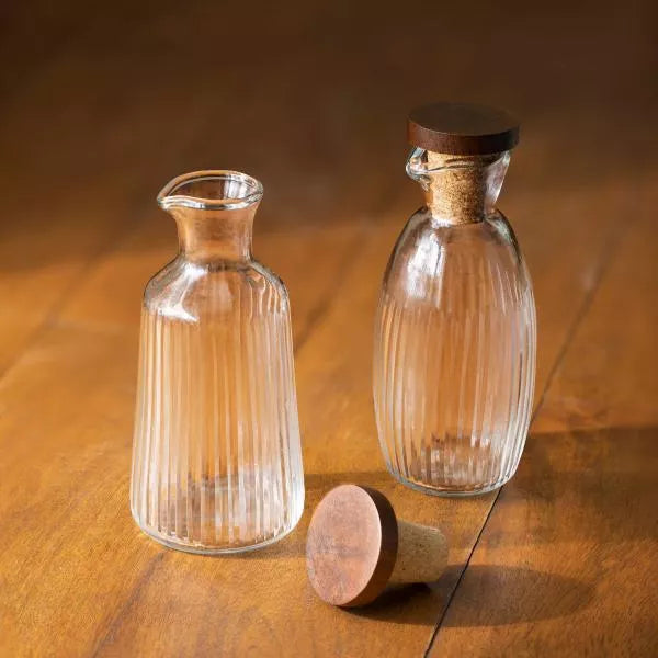 Ellementry Eva oil & vinegar glass bottle For Kitchen/Gifting Purpose(GSTEA2727) - 1 Pc 6 cm x 6 cm x 13 cm (LxWxH)