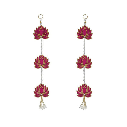 Home Decorative Lotus Wall Hanger Set of 2 - FromIndia.com