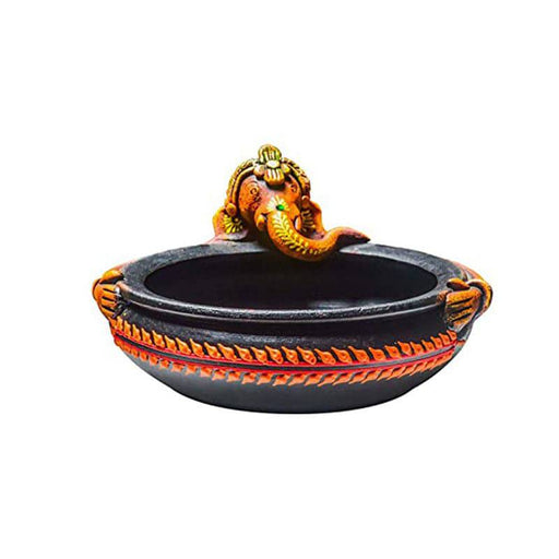 Terracotta Decorative Bowl / Ganesha Urli -7.5 inch - FromIndia.com