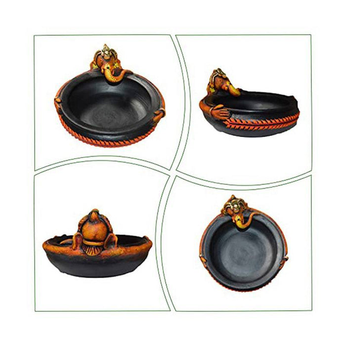 Terracotta Decorative Bowl / Ganesha Urli -7.5 inch - FromIndia.com