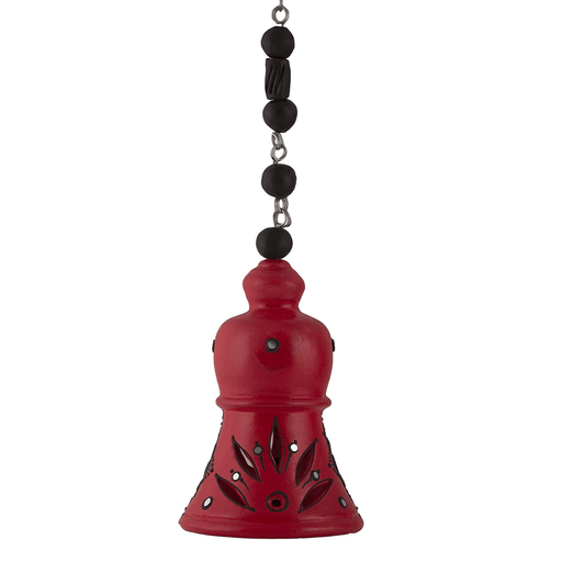 Terracotta Decorative Hanging Red Bell - 31 Cm - FromIndia.com