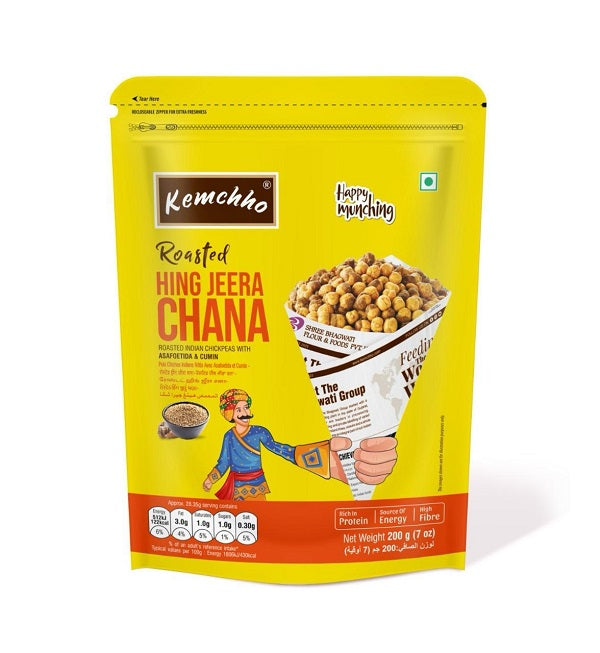 KEMCHHO Roasted Chana With Hing & Jeera - 200 g