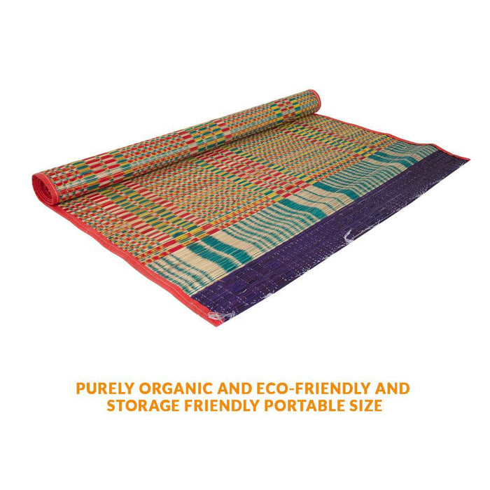 Multicolour Korai Grass Mat - 1 Pc