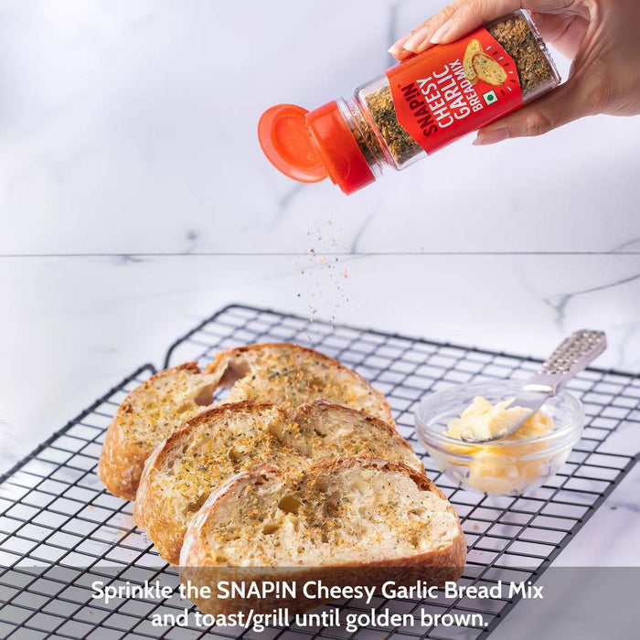Snapin Cheesy Garlic Bread Mix-50G - FromIndia.com