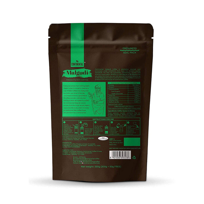 Continental Malgudi Filter Coffee 500g (60:40) - FromIndia.com