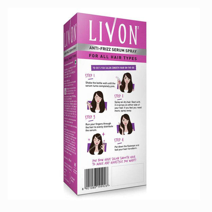 LIVON Anti Frizz Serum for Rough & Dry Hair-50ml - FromIndia.com