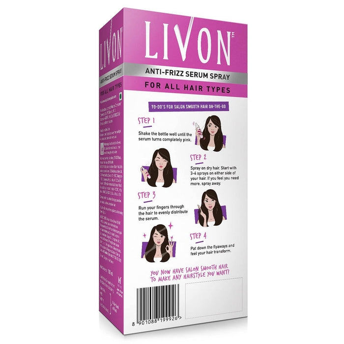 LIVON Anti Frizz Serum for Rough & Dry Hair-50ml - FromIndia.com