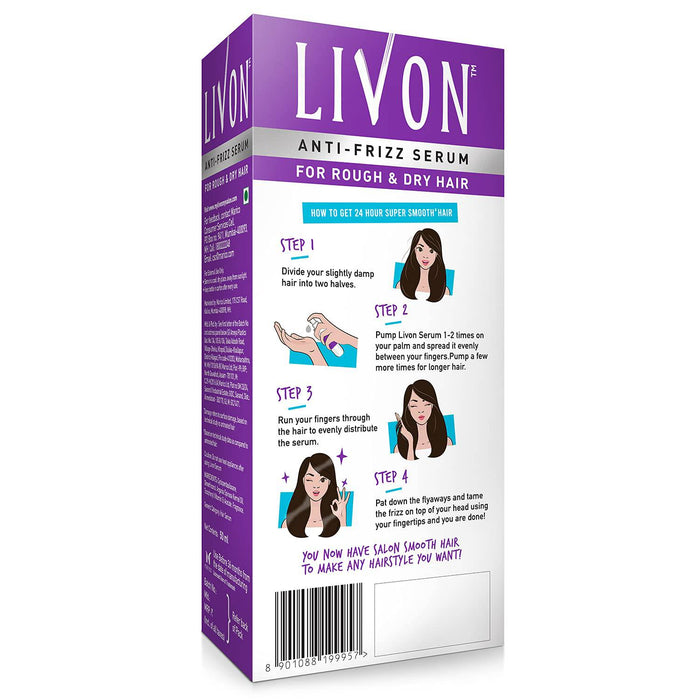 LIVON Serum for all Hair Types Spray and Go-50ml - FromIndia.com