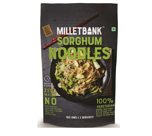 Millet Bank Sorghum Millet Hakka Noodles - 180 g