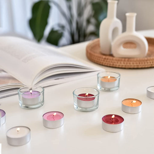 Multi Colour Wax tea light candles set of 20 - FromIndia.com