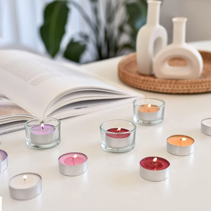 Multi Colour Wax tea light candles set of 20 - FromIndia.com