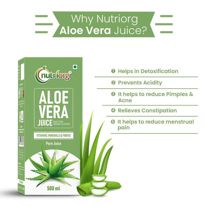 Nutriorg Aloe Vera Juice 500 ml - FromIndia.com