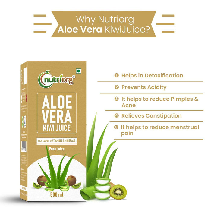 Nutriorg Aloevera Kiwi Juice 500ml - FromIndia.com