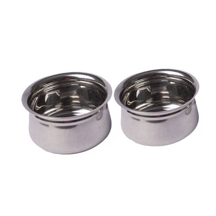 Dixit Stainless Steel Square Handi With Lid - Set of 2