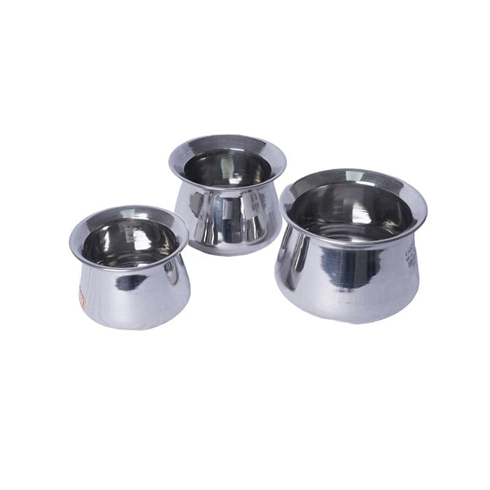 Stainless Steel Lucky Handi - Set of 3