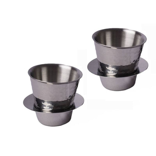 New Style Hammered Coffee Dabara Set of 2 - FromIndia.com