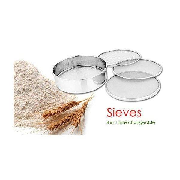 Pigeon Stainless Steel 4 in 1 Interchangeable (Chalni) Sieve - 1 Set