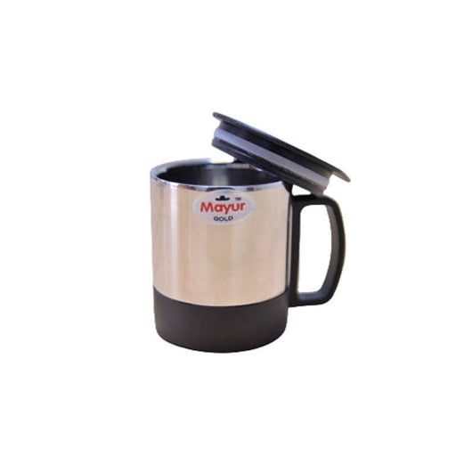 Stainless Steel Coffee Mug With Lid - FromIndia.com