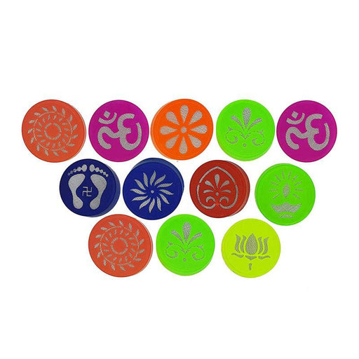 Stamp Set - Round 12 pieces - FromIndia.com