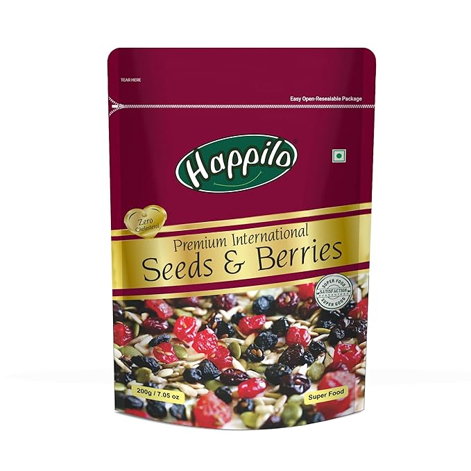 Happilo Seeds And Berries Contains Healthy Seeds & Dried Berries Low in Calories High in Nutrients - 200 g