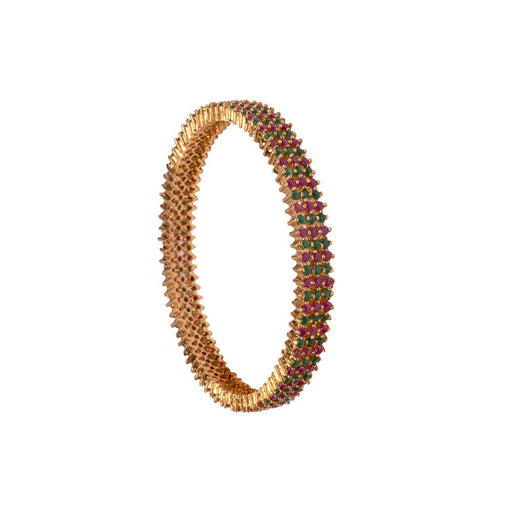 Pink & Green Stone Bangle - FromIndia.com