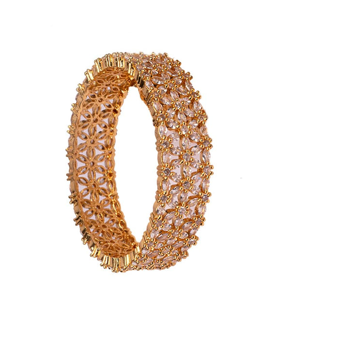 Three Line Stone Bangle - FromIndia.com