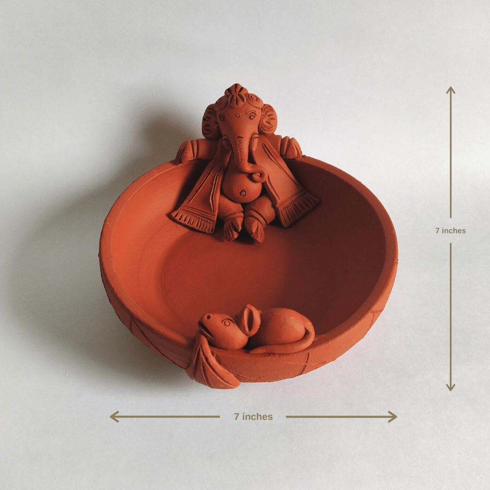 Kulturestreet Baby Ganesha & Mouse on a Coracle Boat - 1 pc