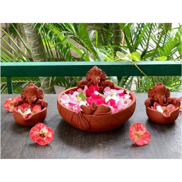 Kulturestreet Baby Ganesha & Mouse on a Coracle Boat - 1 pc