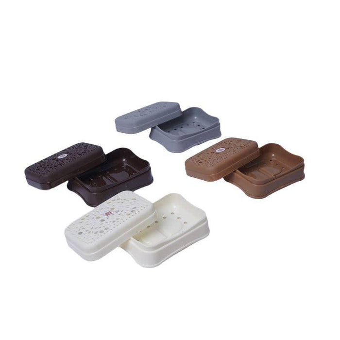 Soap Case With Lid Assorted Color - Set of 2