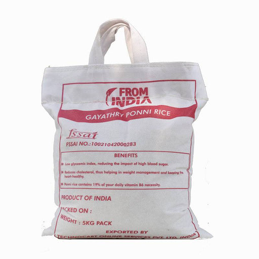 Ponni Rice 25kg (5x5 kg Bags) - FromIndia.com