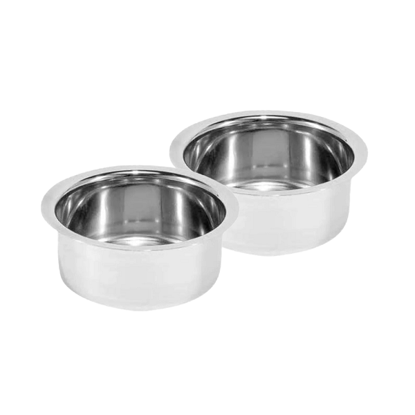 Butterfly Pack of 2 Stainless Steel Traditional Dabara / Coffee Dabara - 1 Set (2 pcs)